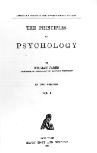 William James - The Principles of Psychology